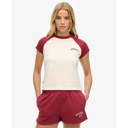 T-Shirt mit Raglanärmeln aus Bio-Baumwolle Frau Superdry Essential