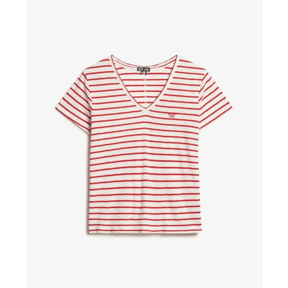 T-shirt flammé à logo brodé et col V femme Superdry 6/6