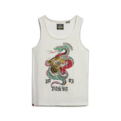 Dames tanktop met een diepe halslijn superdry neo trad tattoo