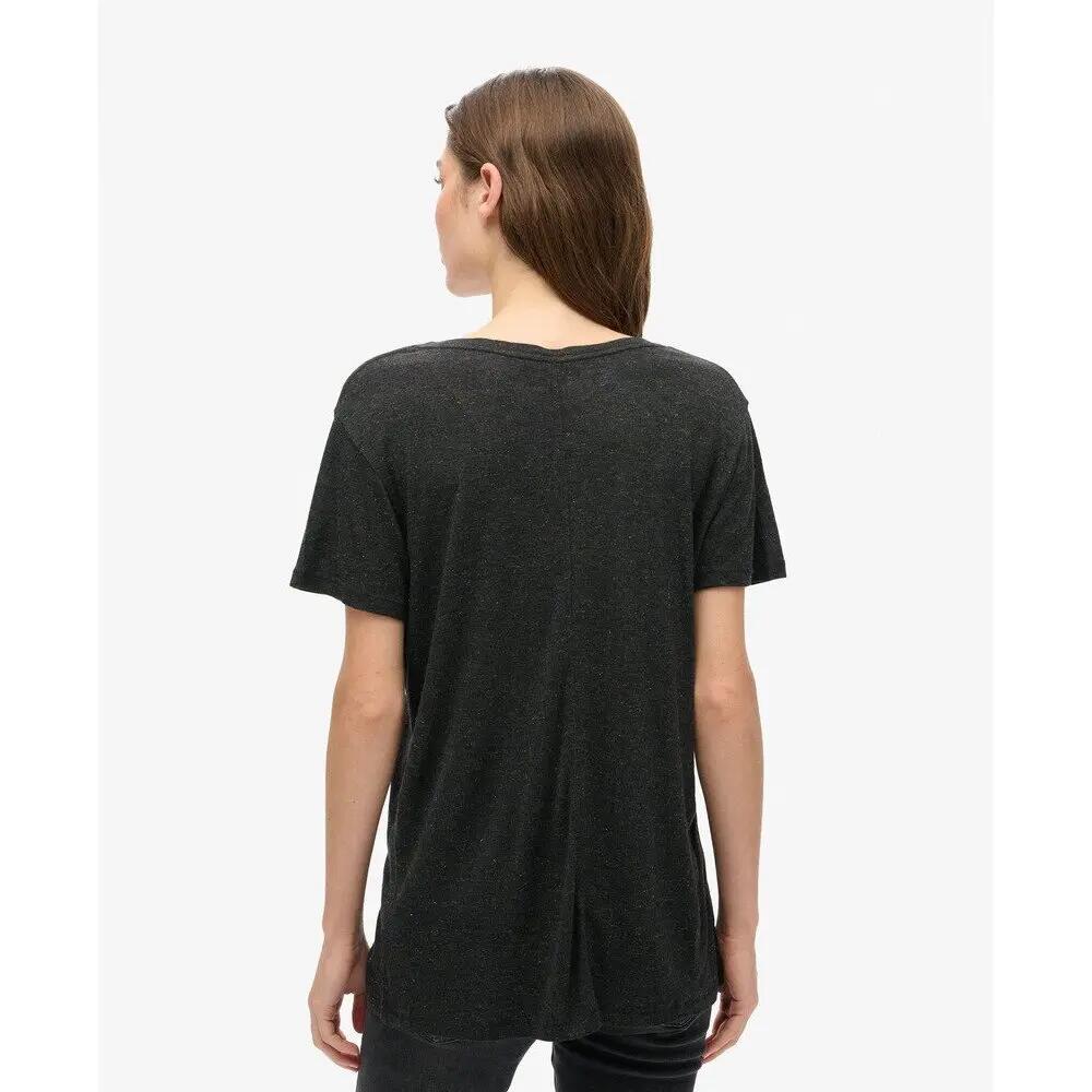 T-shirt flammé à col V et texte brodé femme Superdry Studio 3/5
