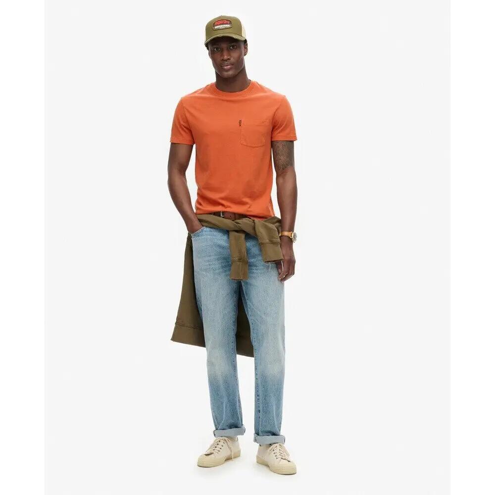 T-Shirt Orange Homme Superdry Essential 3/6