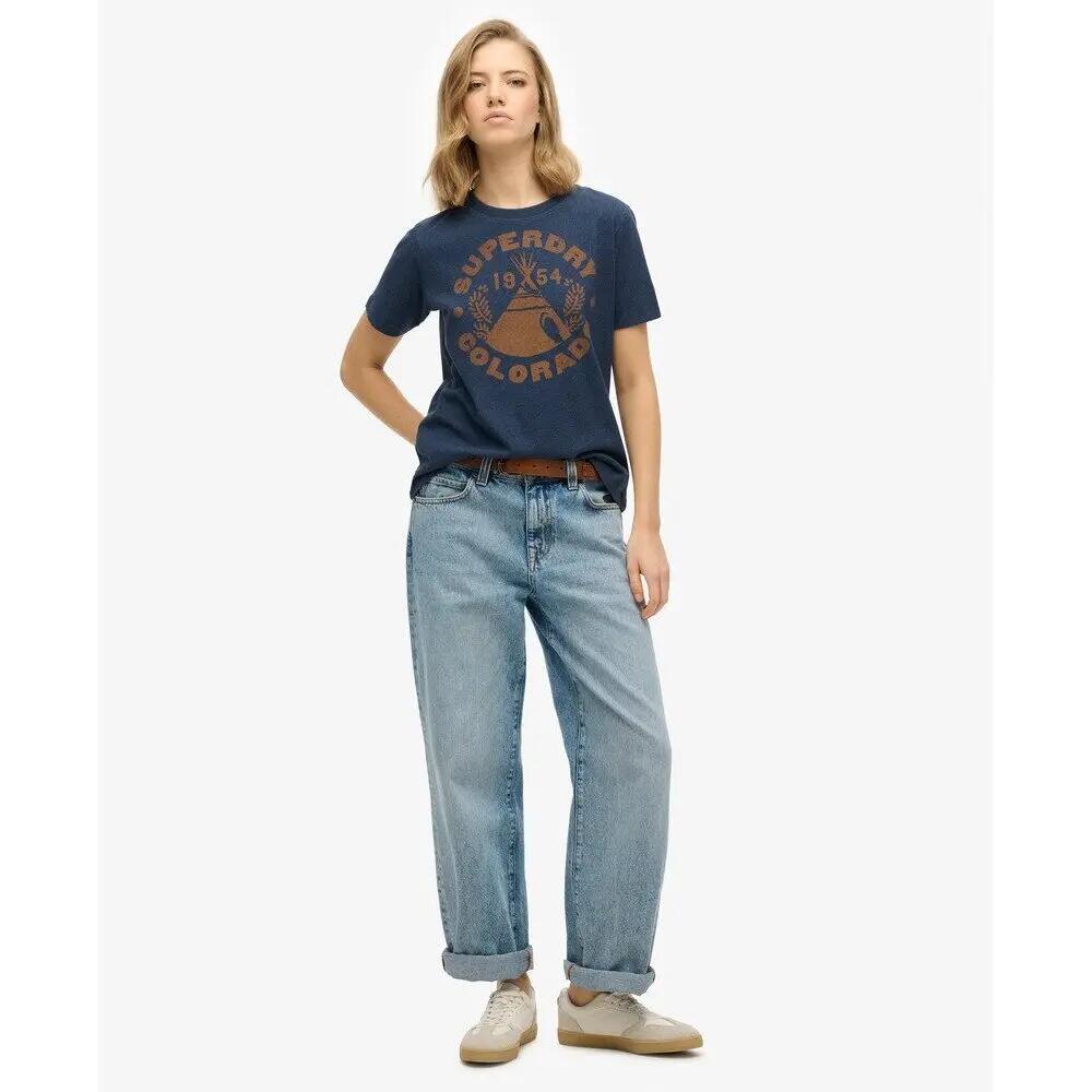 Lässiges Baumwoll-T-Shirt Lo-fi Outdoor Mono 3/6
