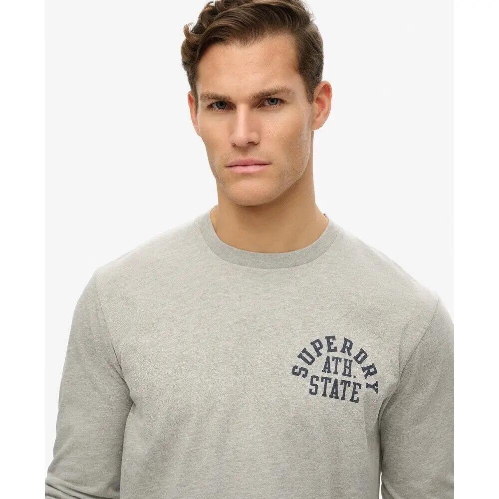 T-Shirt Uomo Maniche Lunghe Superdry Athletic Grigio 5/6