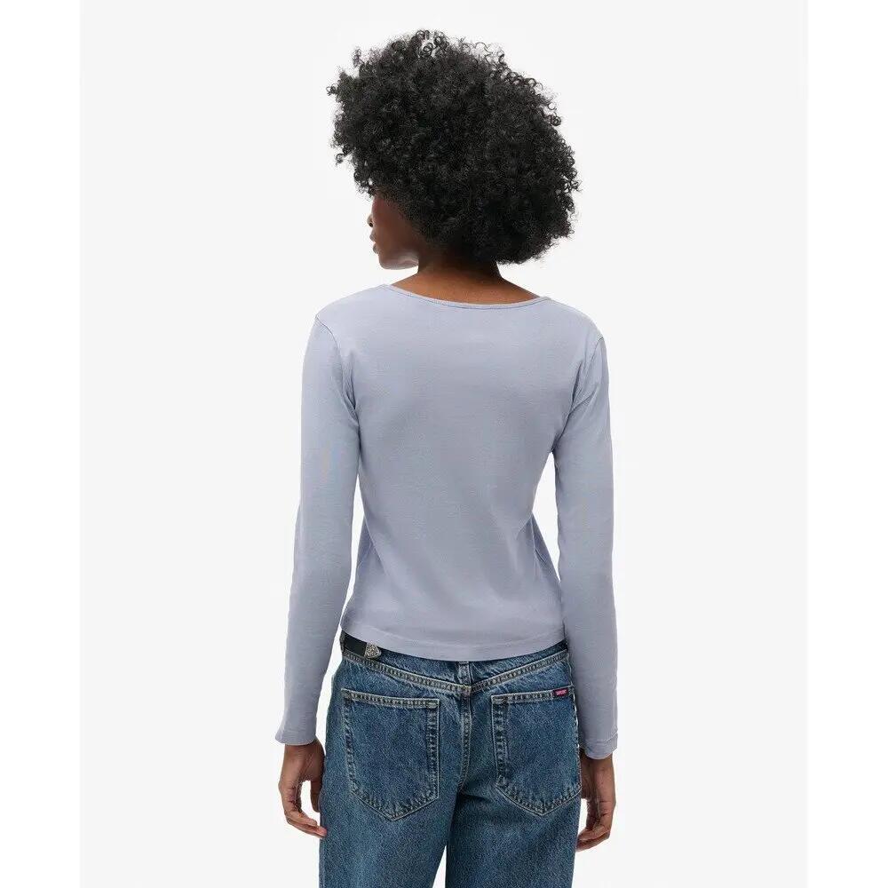 T-shirt manches longues finement côtelé et encolure dégagée femme Superdry 3/6