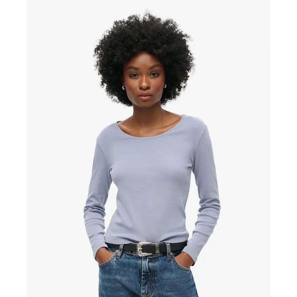 T-shirt manches longues finement côtelé et encolure dégagée femme Superdry 2/6