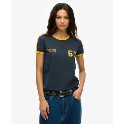 Gestreept dames-t-shirt superdry athletic essential