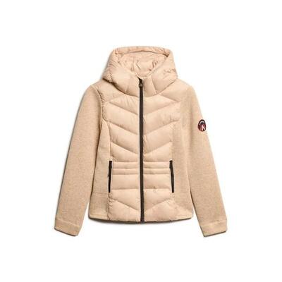 Hybride jas met capuchon storm knit van superdry