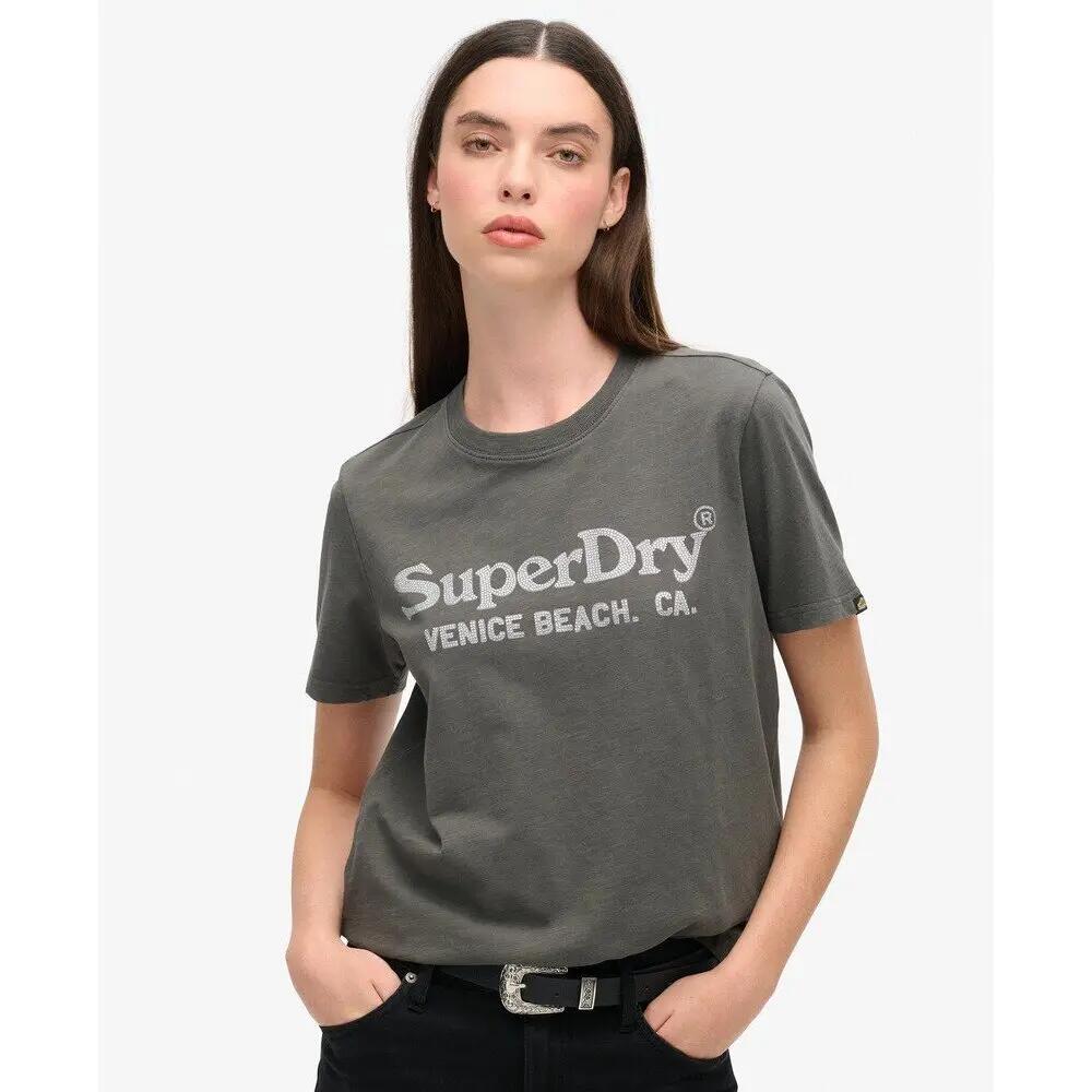 T-shirt métallisé décontracté femme Superdry Venue 2/5