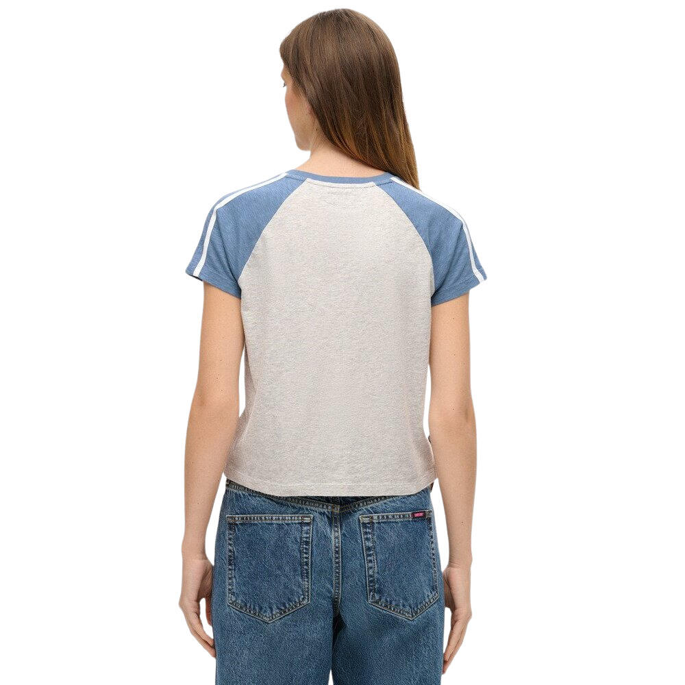 Retro-Logo-Frauen-T-Shirt aus Flame-Optik Superdry Essential 3/6
