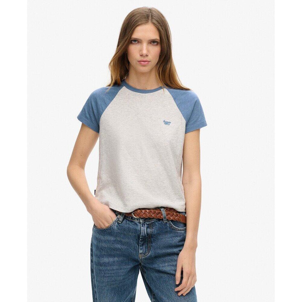 Retro-Logo-Frauen-T-Shirt aus Flame-Optik Superdry Essential 2/6