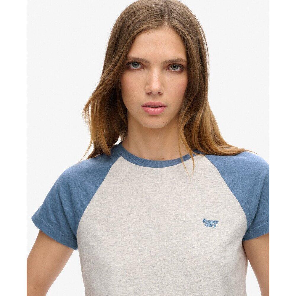 Retro-Logo-Frauen-T-Shirt aus Flame-Optik Superdry Essential 5/6