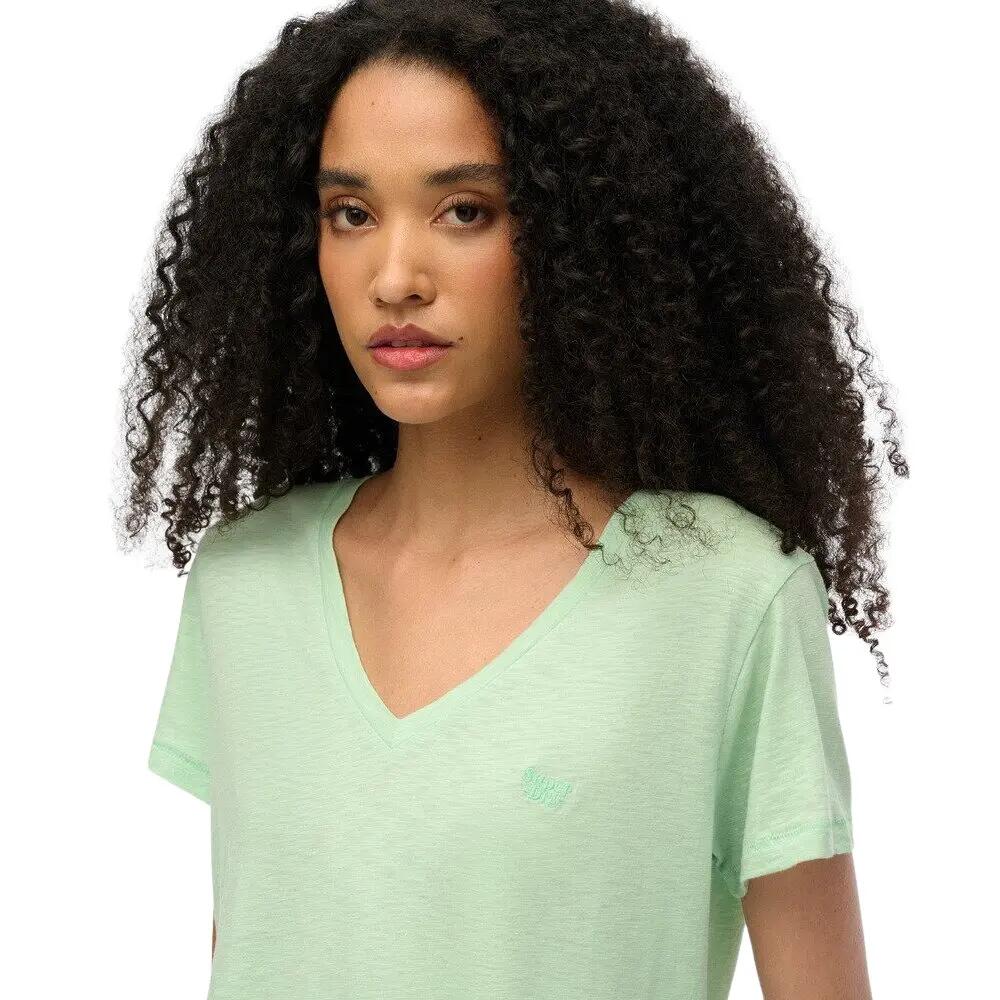 T-shirt à col en V brodée femme Superdry Slub 5/6