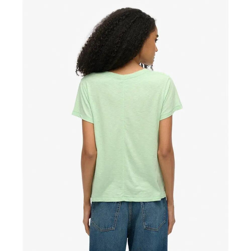 T-shirt à col en V brodée femme Superdry Slub 4/6