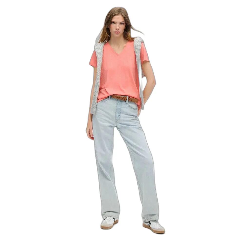 T-shirt à col en V brodée femme Superdry Slub 2/6