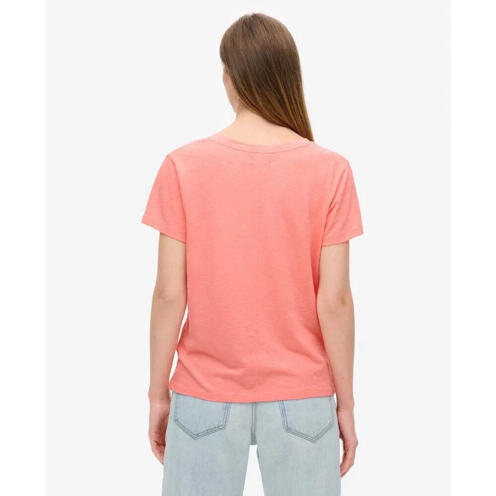 T-shirt à col en V brodée femme Superdry Slub 4/6