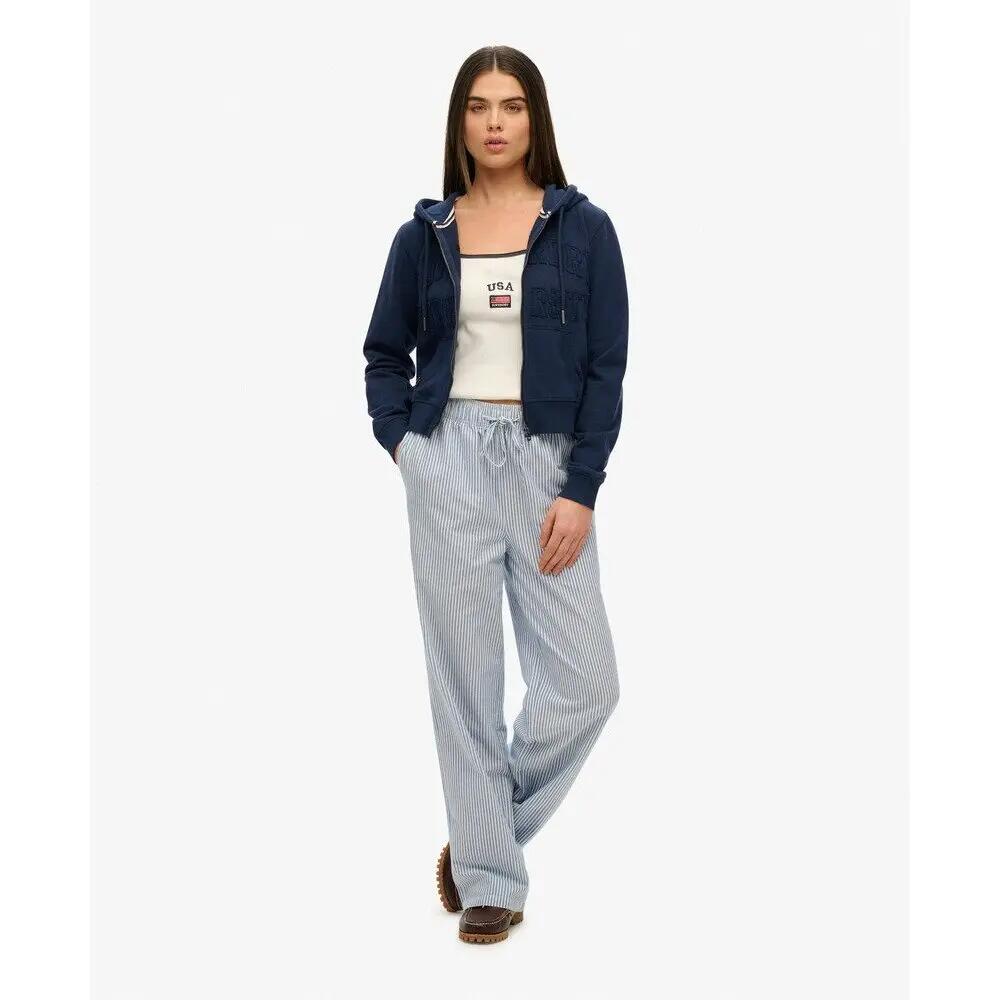 Felpa con cerniera a cappuccio da donna Superdry Athletic Tonal Crop 3/6