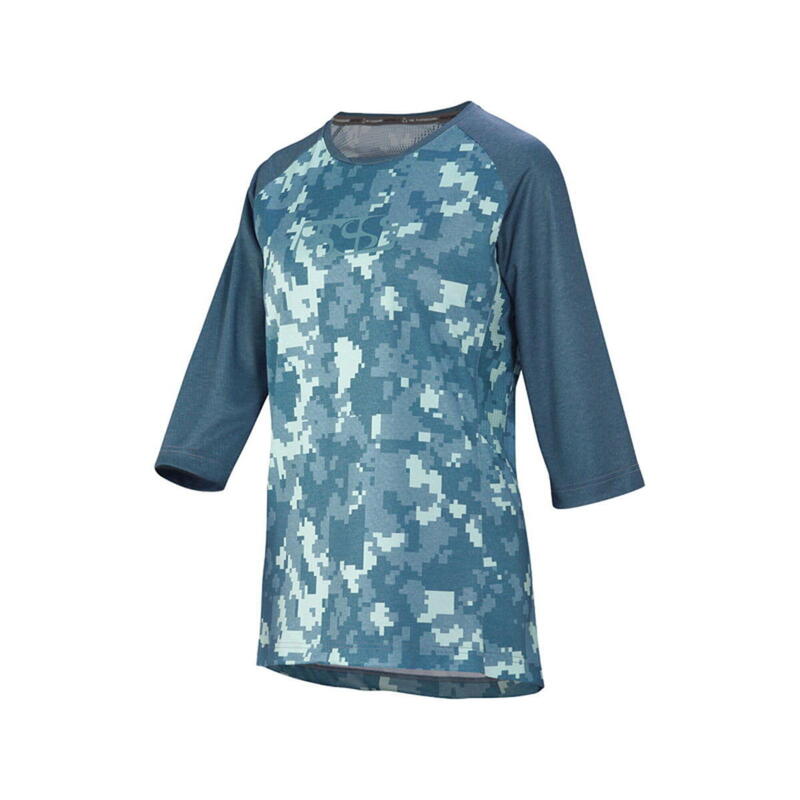 Carve Dames Trui - Blauw/Camo - 3/4 Mouw