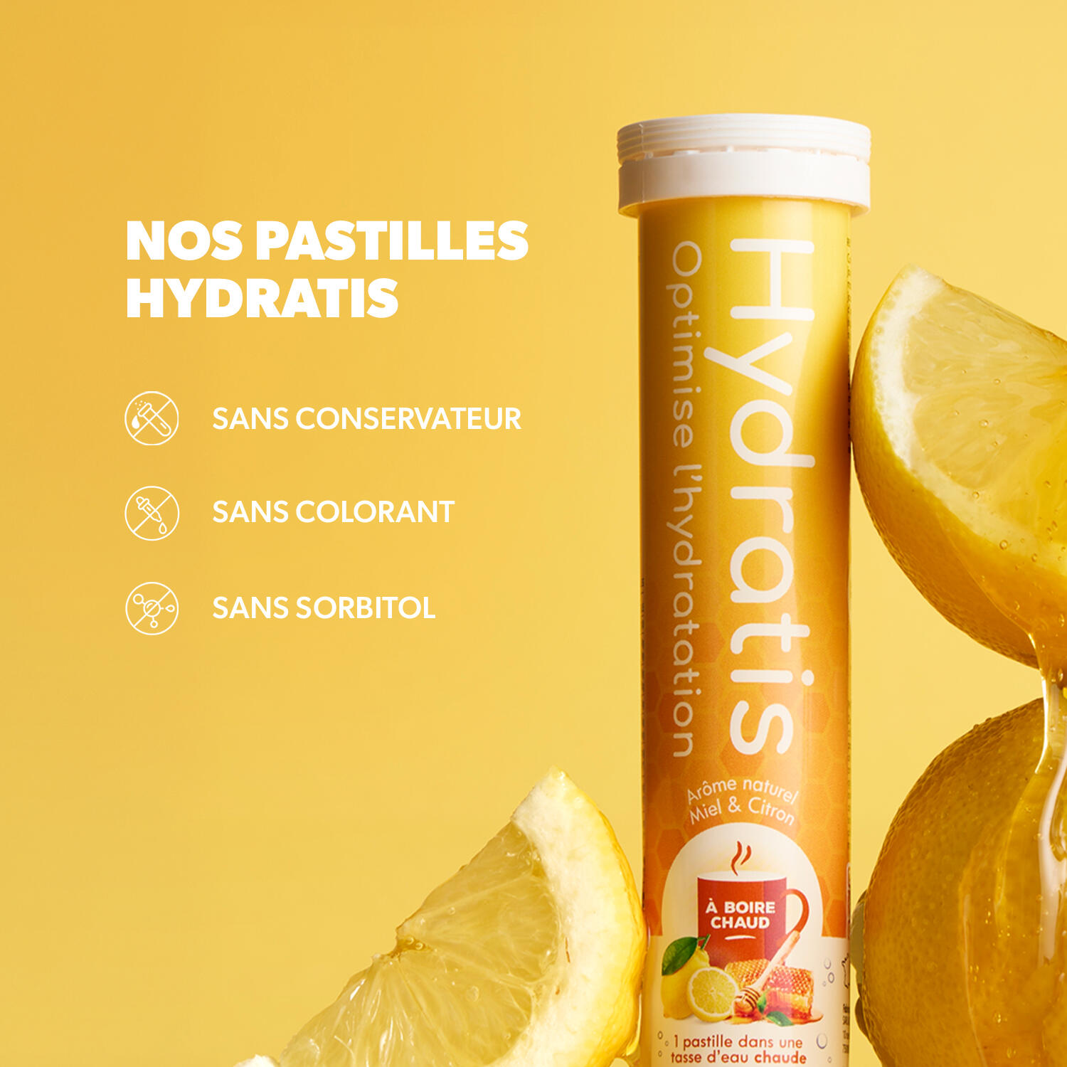 Boisson avec Électrolytes - Formule Isotonique - Miel Citron - 20 pastilles 6/7