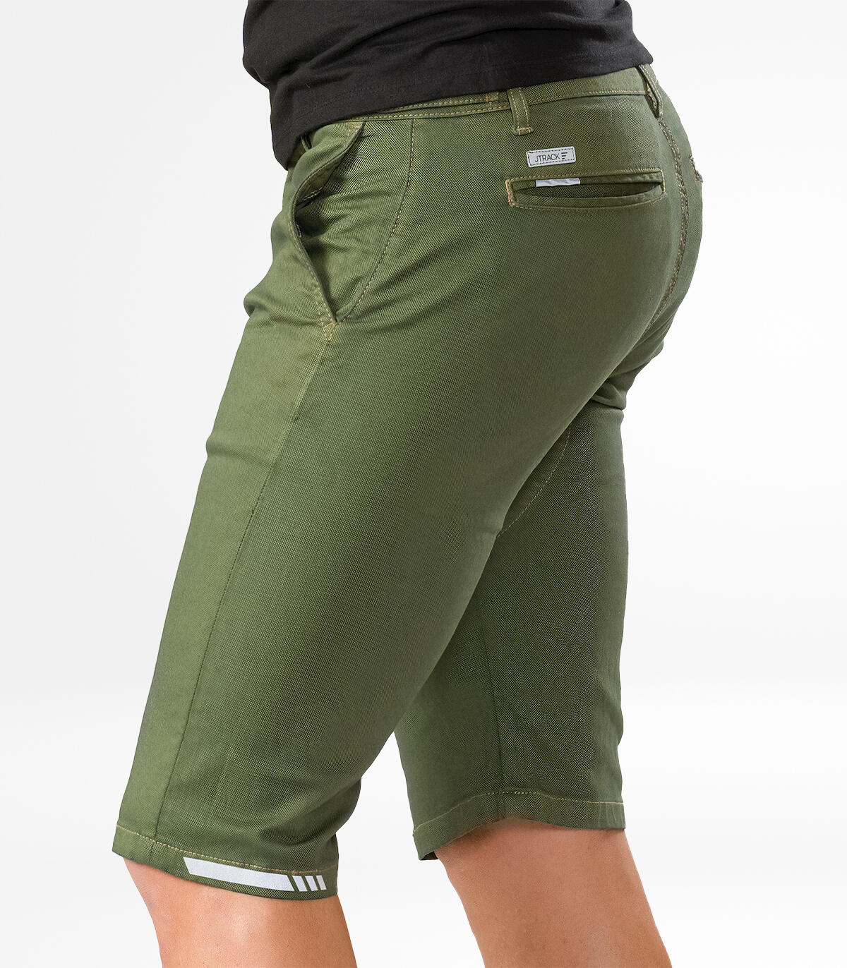 Short de cyclisme urbain Rotterdam Khaki Homme 3/7