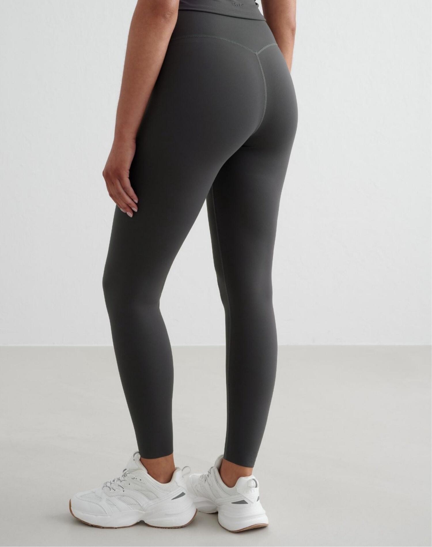 Damen Leggings Hoher Bund Schweißableitend squat proof Extralang Sense Grau 4/4