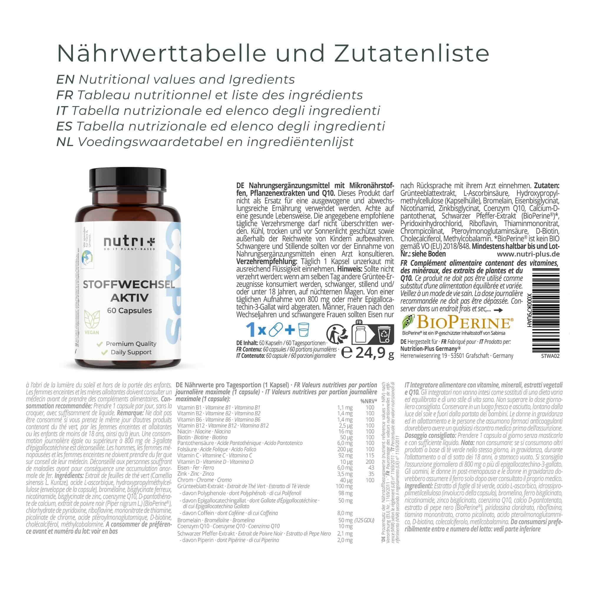 Stoffwechsel Aktiv 60 Kapseln 5/6
