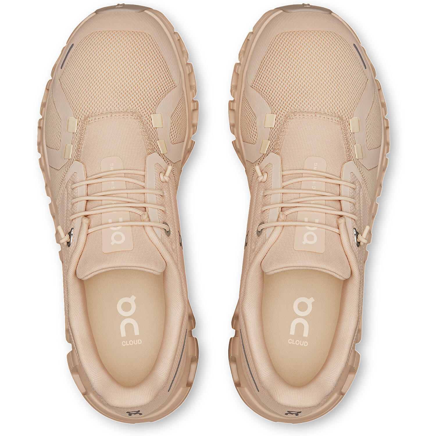 Zapatillas On Running Rosas Cloud 6 Women Sand Sand Cómodas y Ligeras 5/7