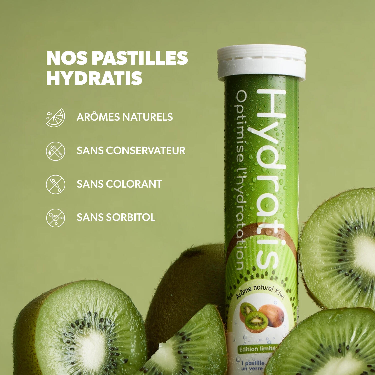 Boisson avec Électrolytes - Formule Isotonique - Kiwi - 20 pastilles 6/7