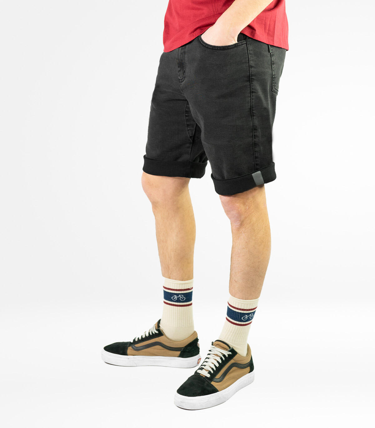 Pantalon cyclisme urbain Gante Jeans Noir Homme 2/7