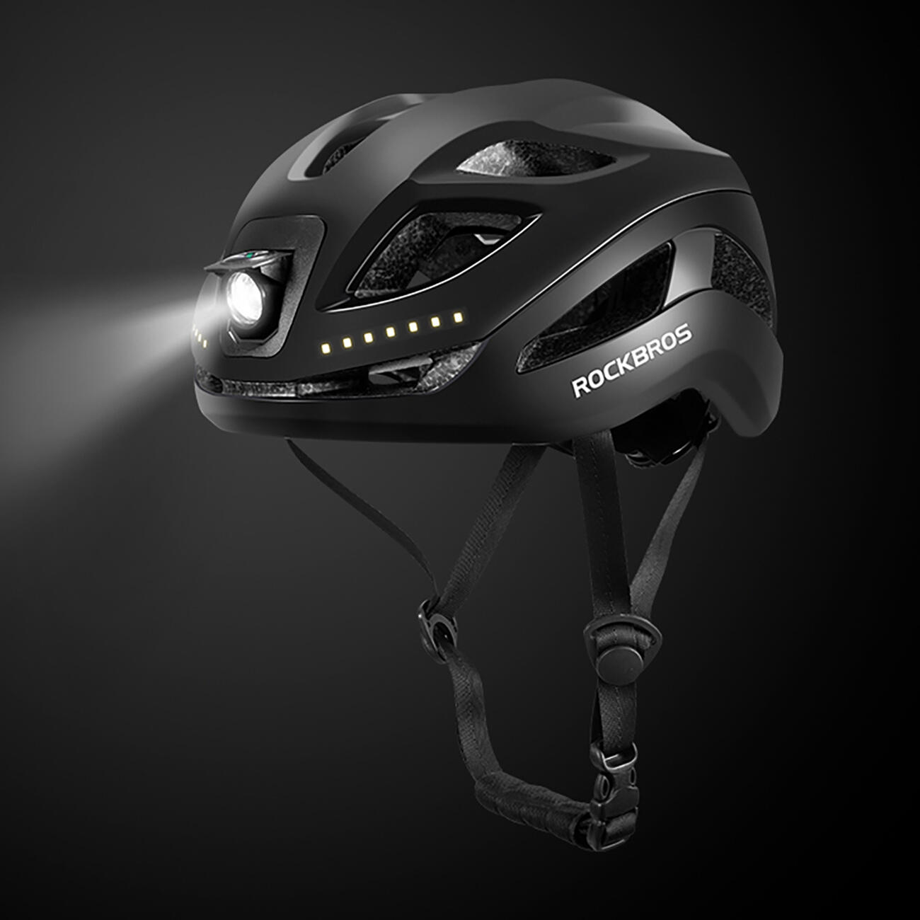 Casco da bicicletta Rockbros con illuminazione multidirezionale integrata 2/7