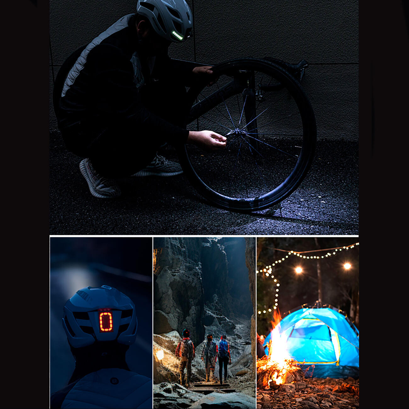 Casco da bicicletta Rockbros con illuminazione multidirezionale integrata 7/7