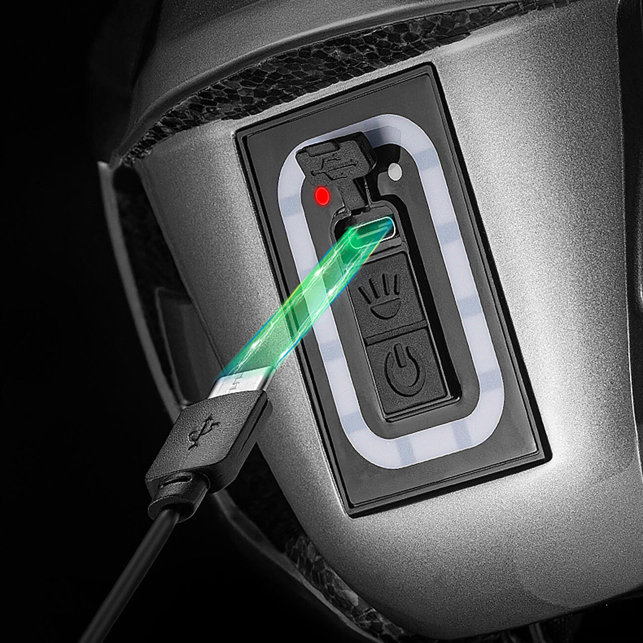 Casco da bicicletta Rockbros con illuminazione multidirezionale integrata 6/7