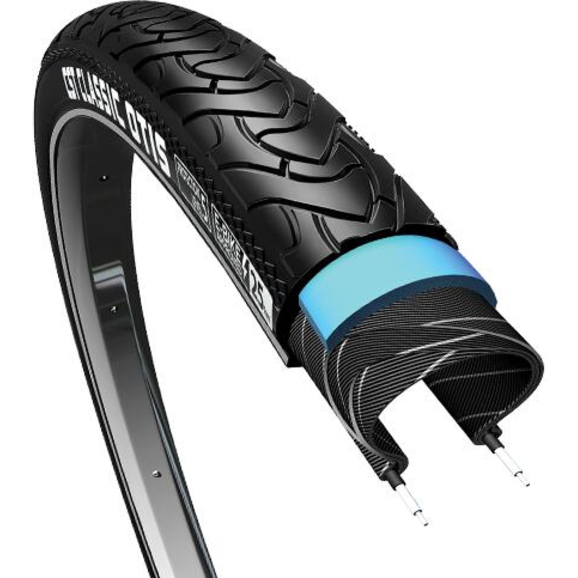 Buitenband Otis XL 28 x 1.40"/ 37-622mm anti lek - zwart met reflectie