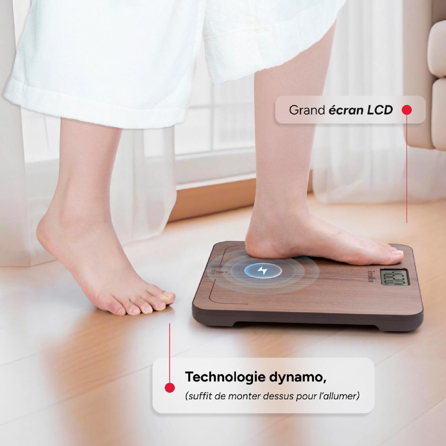 Pèse personne sans piles ni batteries - TERRAILLON - POWER FREE NATURA NOYER 3/6