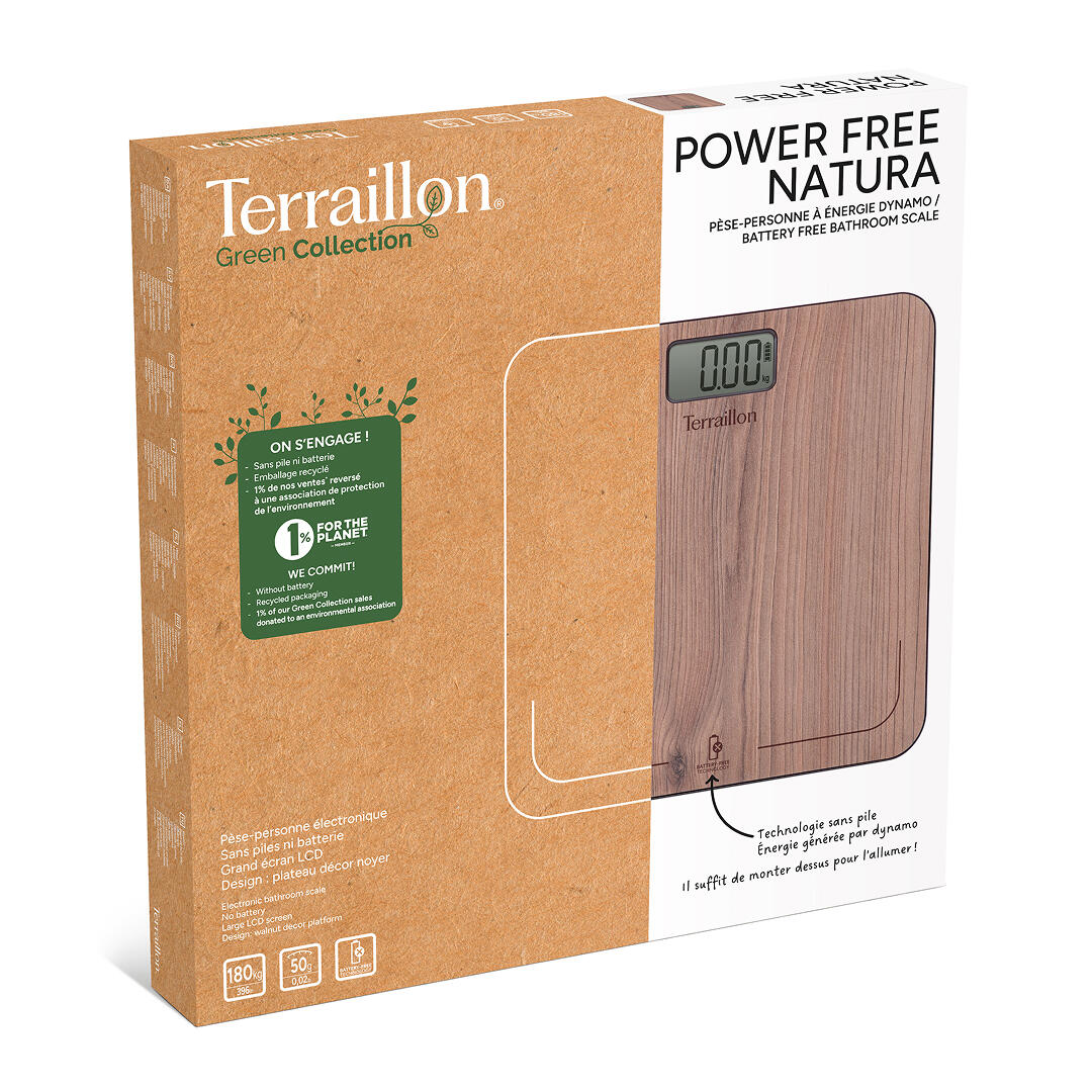 Pèse personne sans piles ni batteries - TERRAILLON - POWER FREE NATURA NOYER 6/6