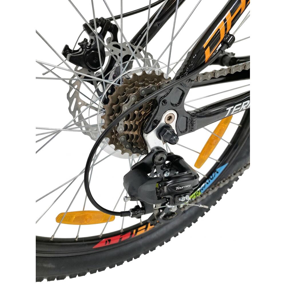 Kinderfahrrad DHS Terrana 2423 – 24 Zoll, Modell 2026, Orange-Schwarz 4/7