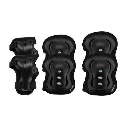 Sets de Almohadillas de Patinaje Shield Diseño Escudos para Niños/Niñas Negro