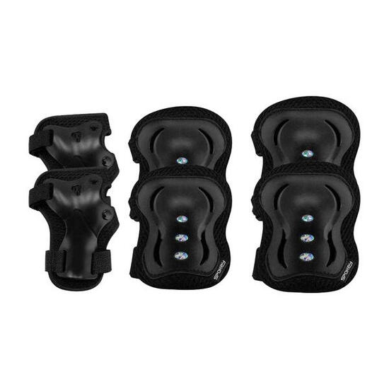 Sets de Almohadillas de Patinaje Shield Diseño Escudos para Niños/Niñas Negro