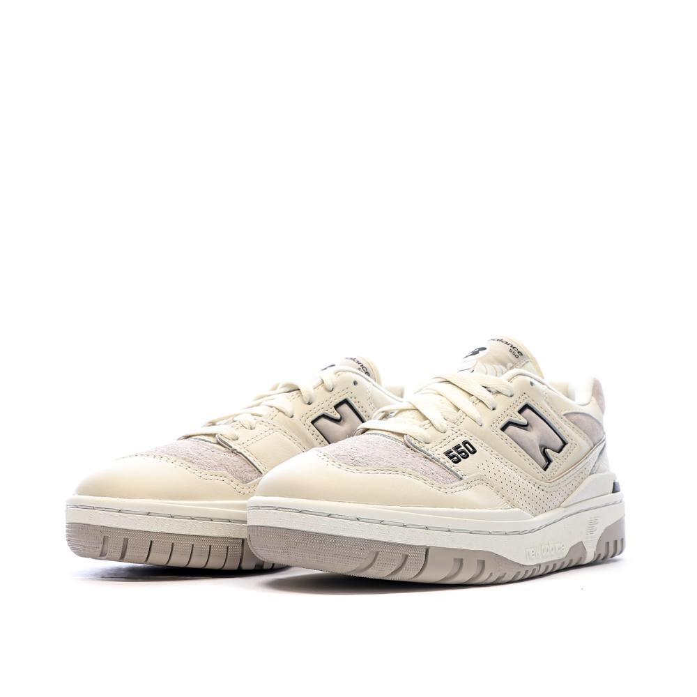 Baskets Blanches/Gris Femme New Balance 550 6/7
