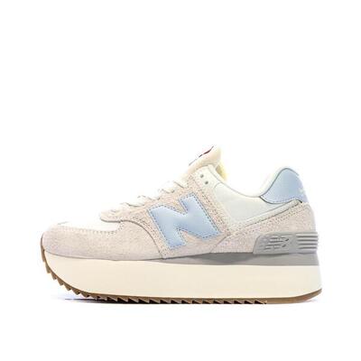 Sneakers Donna New Balance 574 Beige/Blu con Zeppa