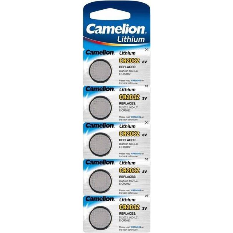 Camelion Button Cell Beat Batter 3V CR2032 Card A 5 pièces