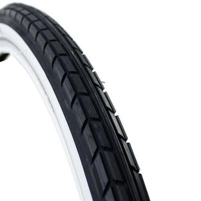 Cst retro fietsband 28 x 1.75 zwart wit reflecterend