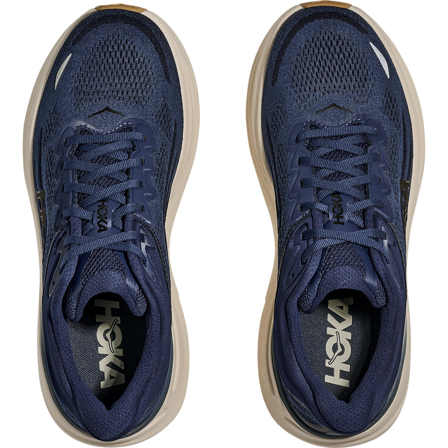 Hoka Bondi 9 para homem - sapatilhas de corrida, azul escuro, tamanho 46 2/7
