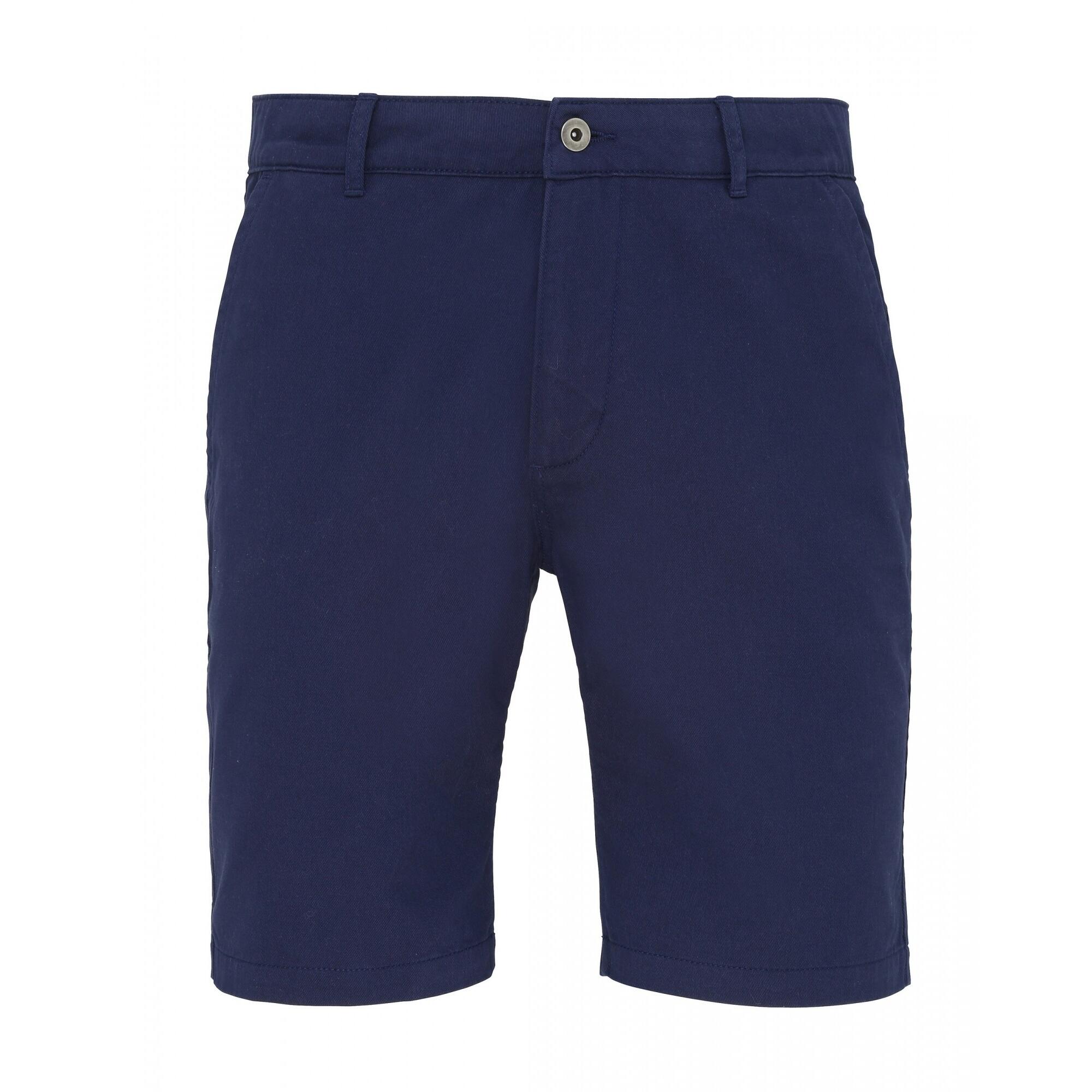 Mens Casual Chino Shorts (Navy) 2/2