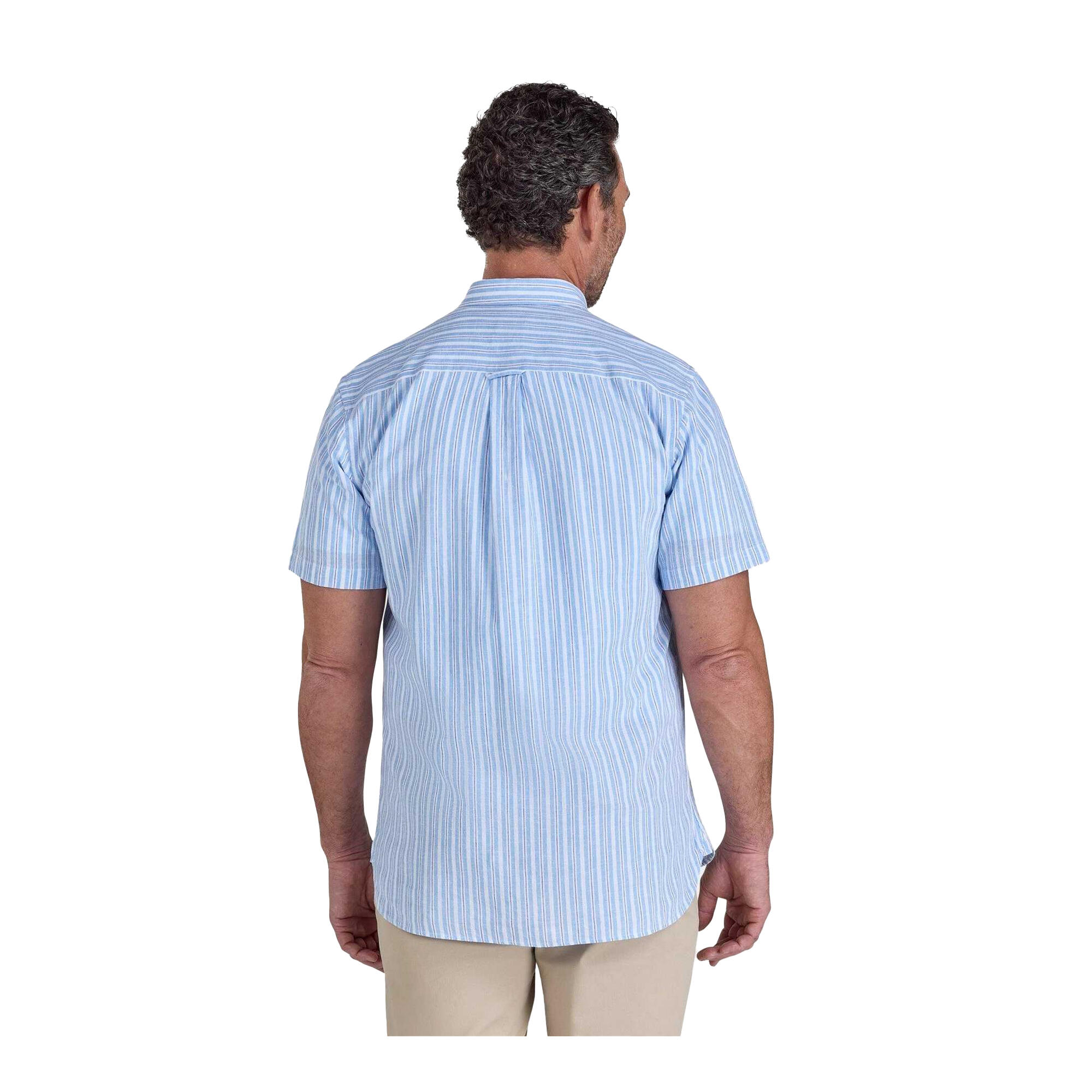 "Orleans" Hemd für , Seersucker, kurzärmlig Herren Himmelblau 2/4