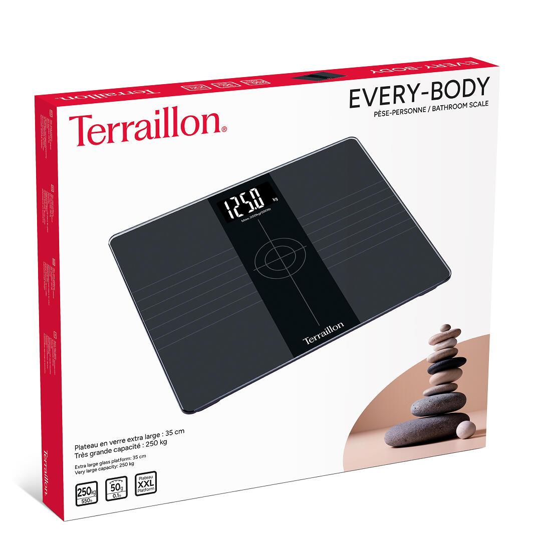 Pèse personne XXL, Très grande capacité jusqu'à 250Kg - EVERY BODY- TERRAILLON 7/7