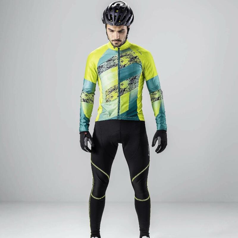 Wielrenshirt lange mouwen M Bike L/S Jersey Shalerock - Groen