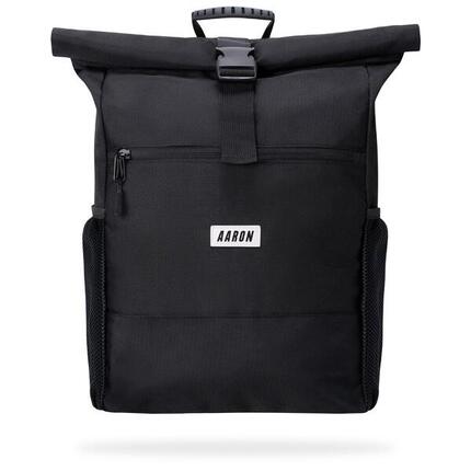 Commuter 2.0 Rolltop Rucksack 18–26 L, recyceltes 900D Polyester, schwarz