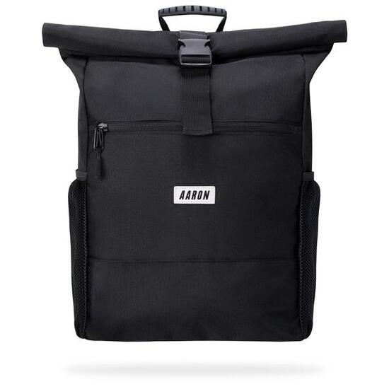 Commuter 2.0 Rolltop Rucksack 18–26 L, recyceltes 900D Polyester, schwarz