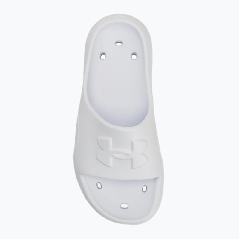 Papuci de damă Under Armour Locker V Slide alb/alb/alb