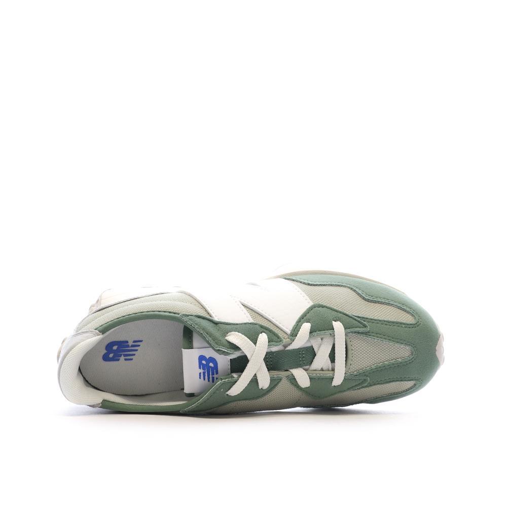 New Balance 327 Baskets Vertes/Grises Garçon WS327MT 4/7